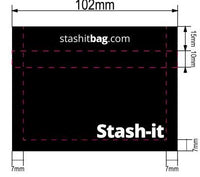50 Smell Proof Recloseable Bags by Stash-it 3x4 inch